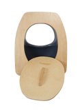 Urine separating set Privy with wooden seat