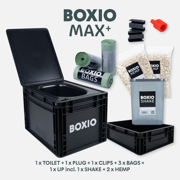 BOXIO Max Plus - compact portable composting toilet – evergreen